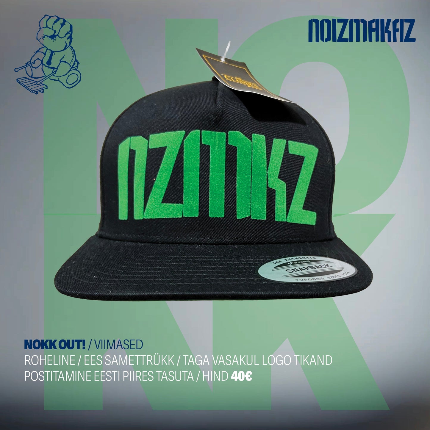 Snapback Cap – Noizmakaz Roheline