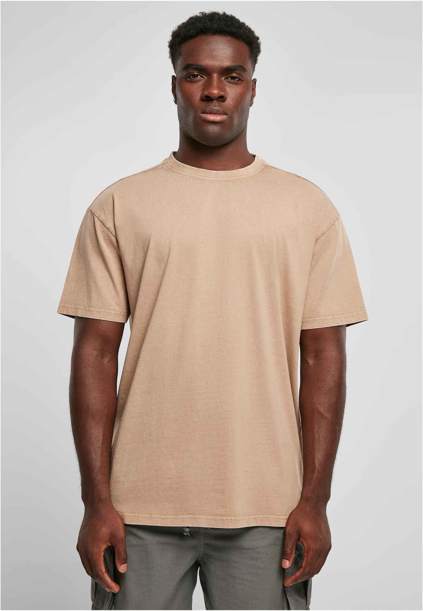 Acid Washed Heavy Oversize Tee Union Beige