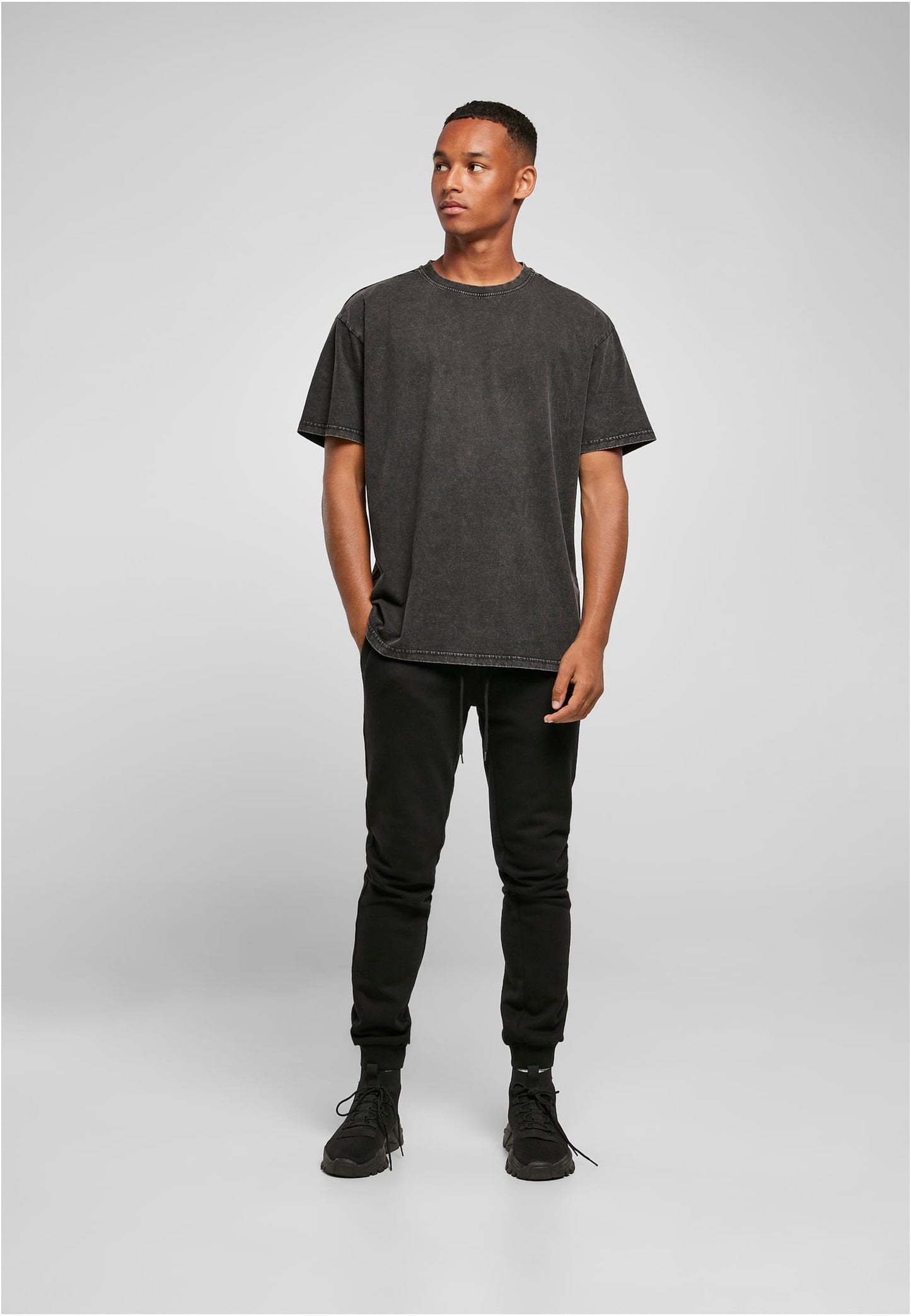 Acid Washed Heavy Oversize Tee Black