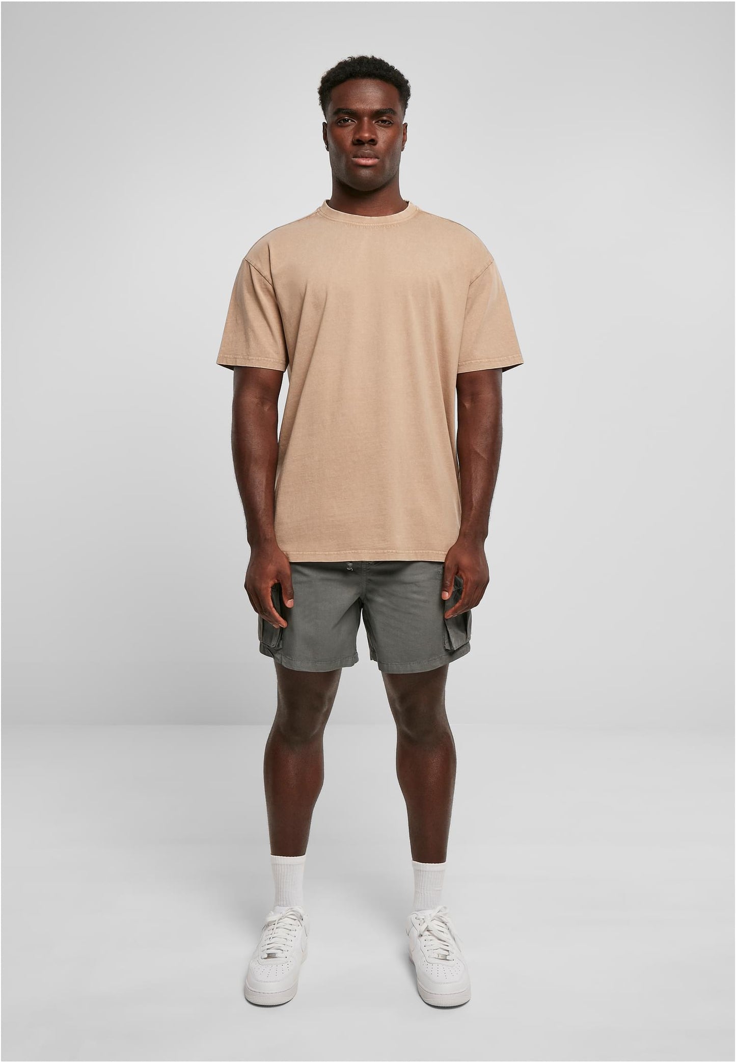 Acid Washed Heavy Oversize Tee Union Beige