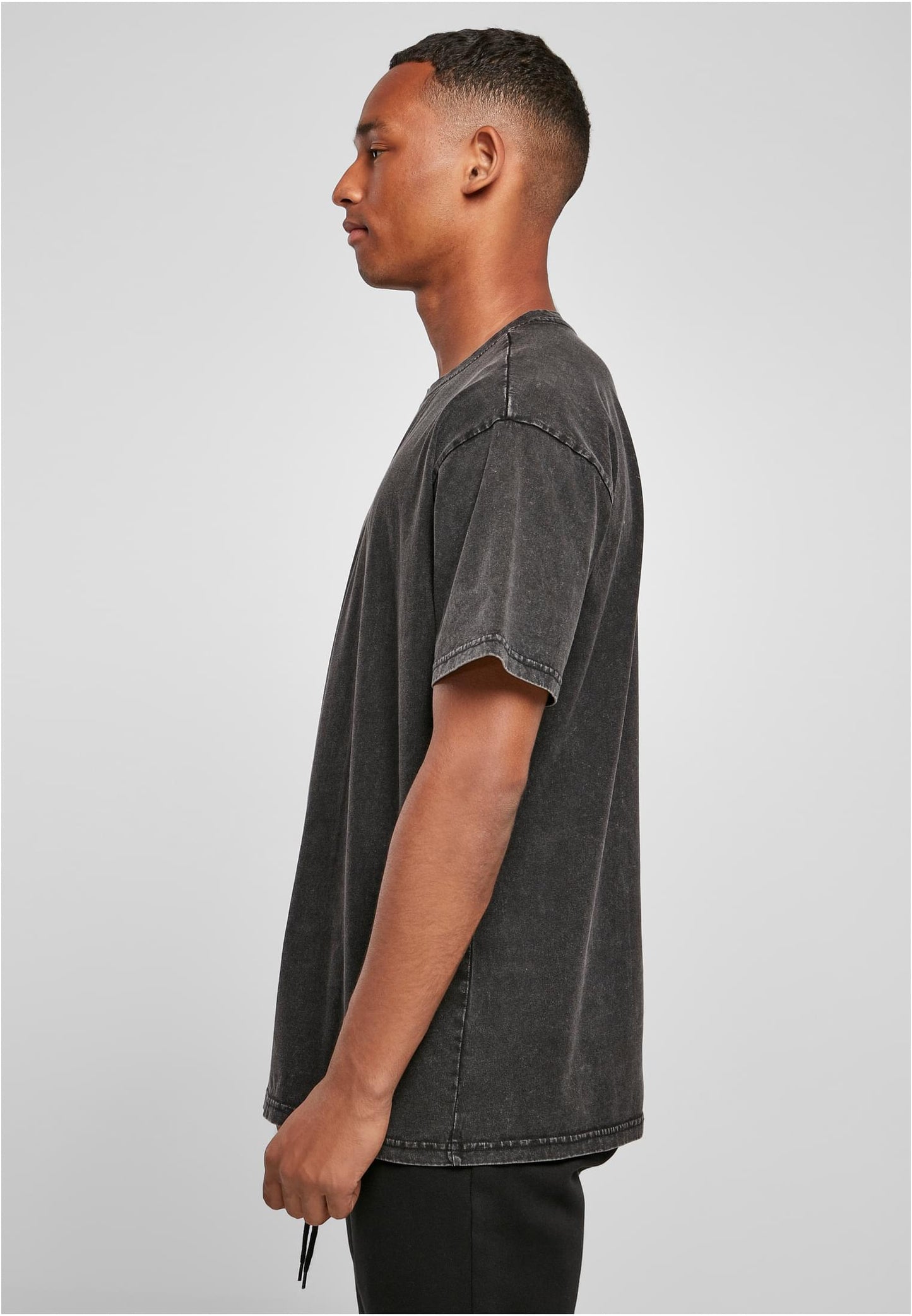 Acid Washed Heavy Oversize Tee Black