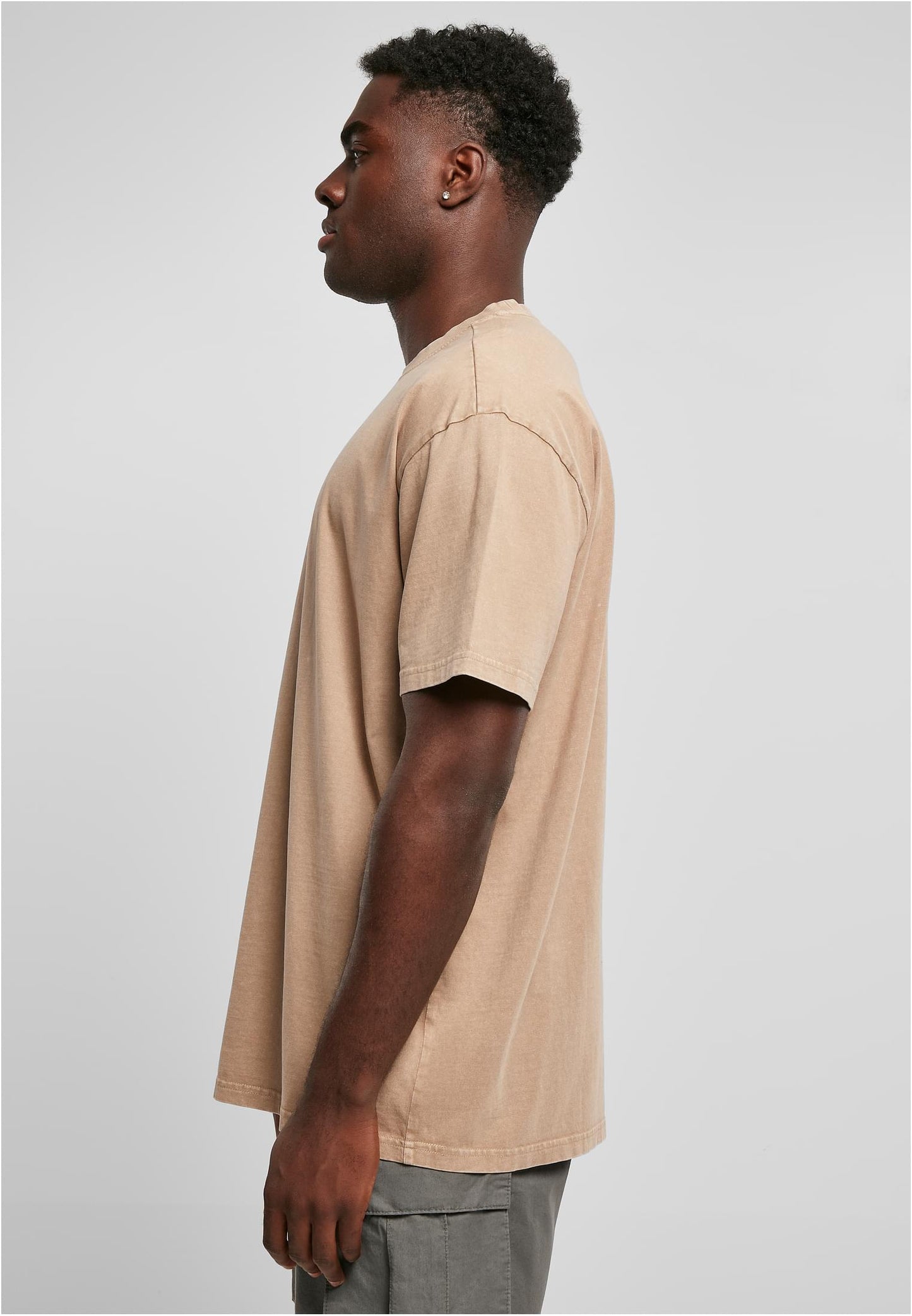 Acid Washed Heavy Oversize Tee Union Beige