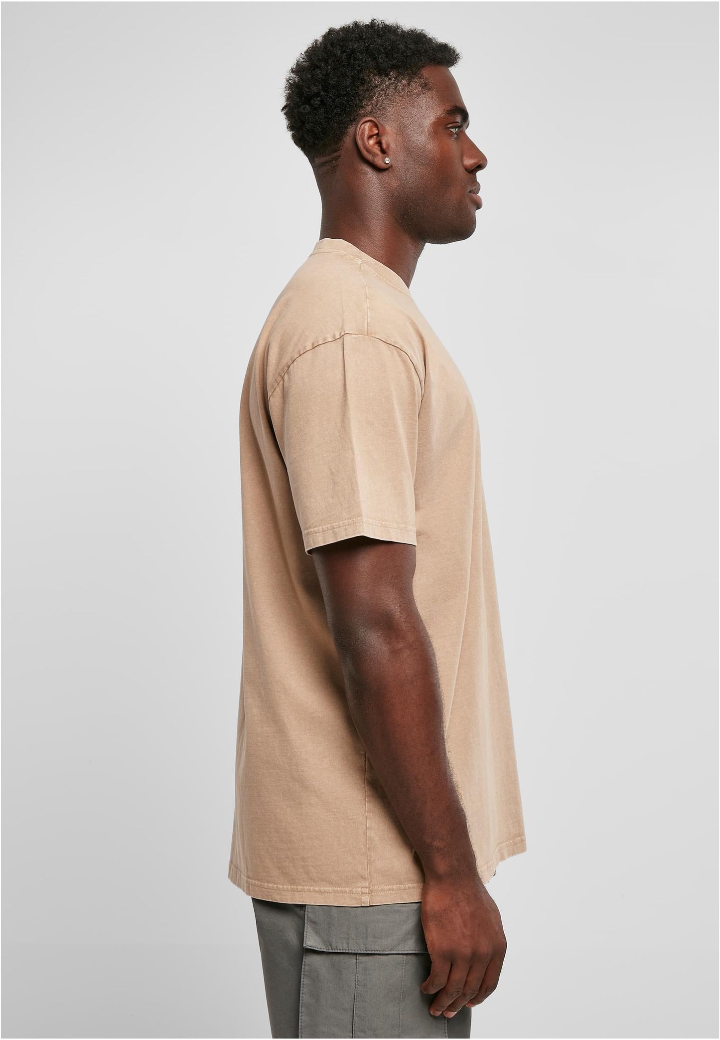 Acid Washed Heavy Oversize Tee Union Beige