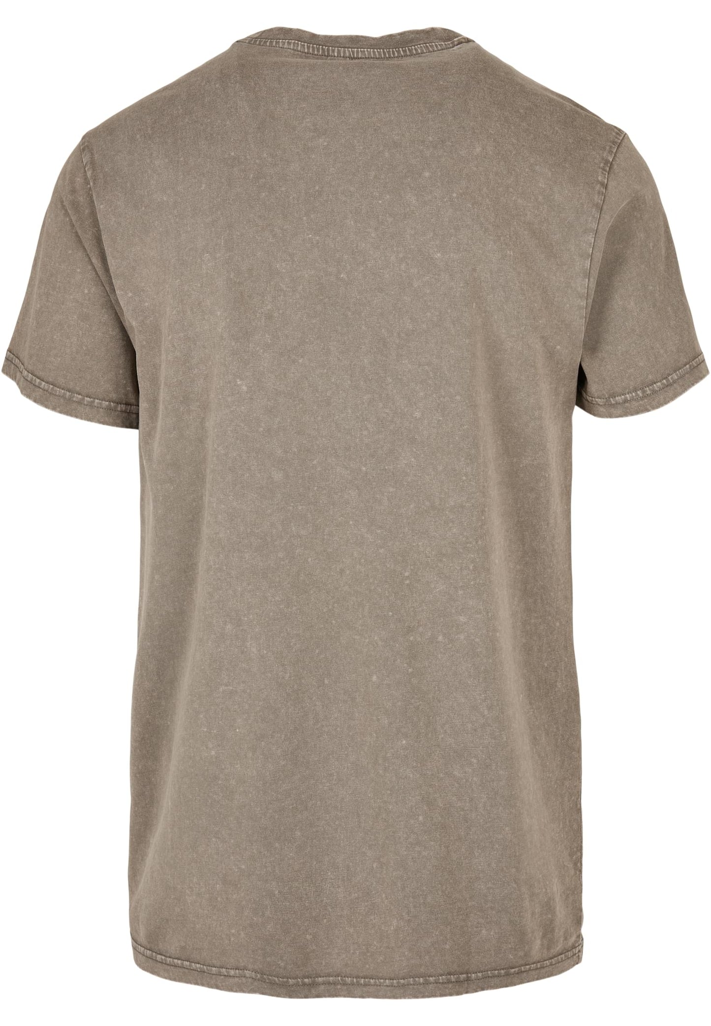 Acid Washed Round Neck Tee Dark Khaki