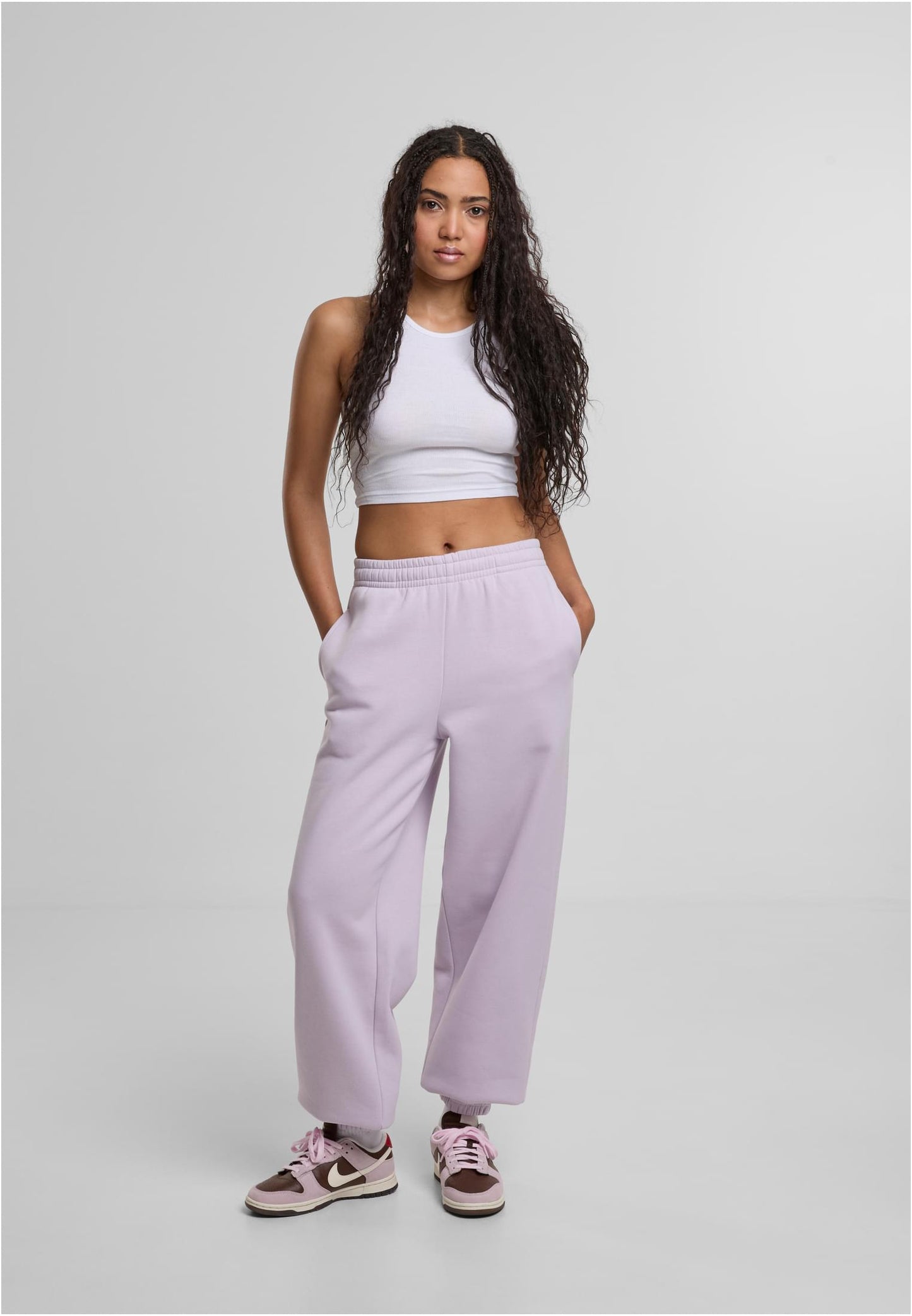 Ladies Fluffy Sweatpants Lilac